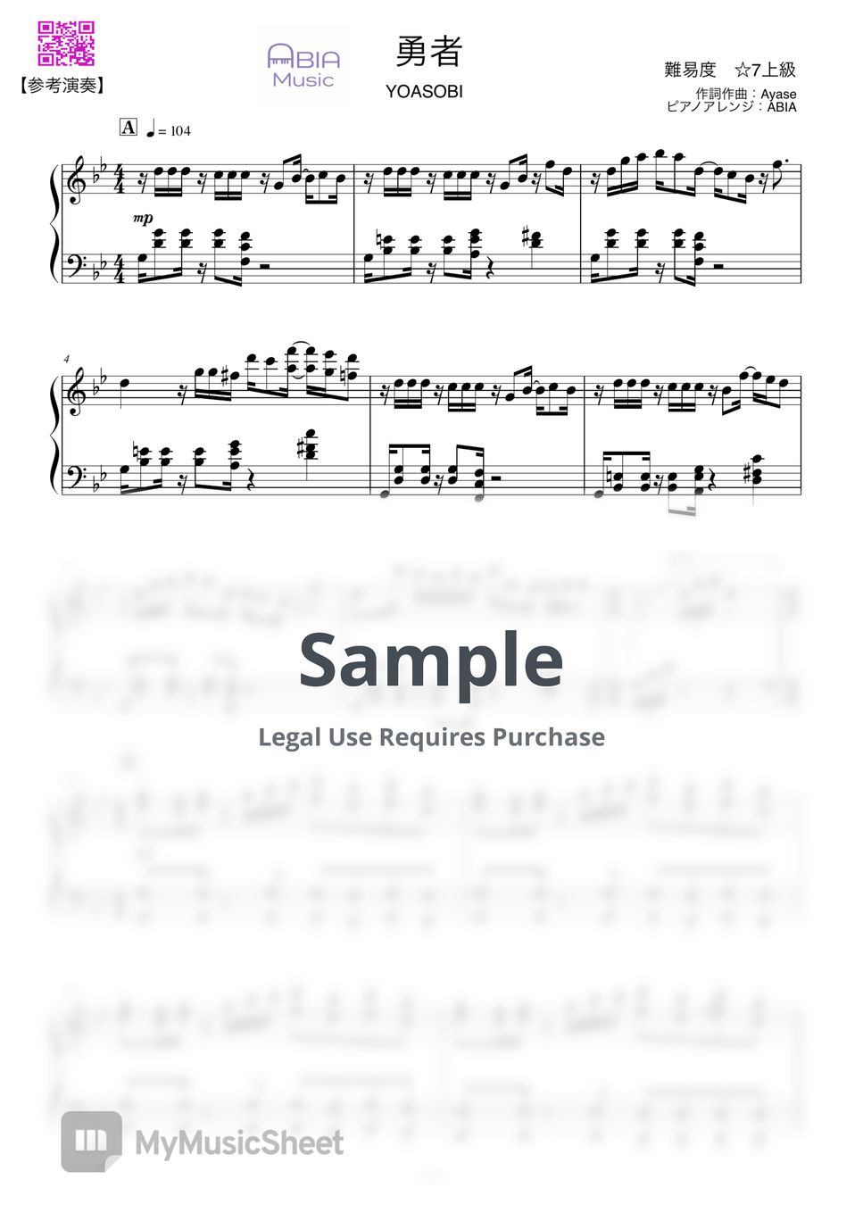 Yoasobi Sheets By Abia Music