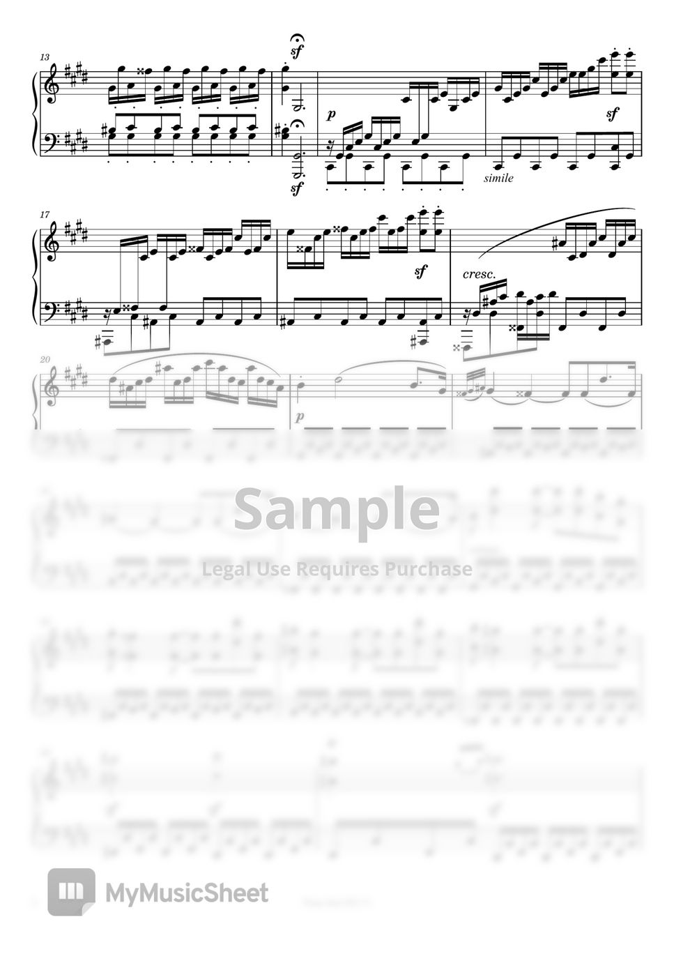 L V Beethoven Sonate No 14 Moonlight 3rd Movement Sheets By Piano Suit