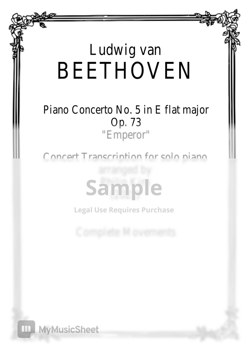 Ludwig Van Beethoven Beethoven Piano Concerto No Op Emperor