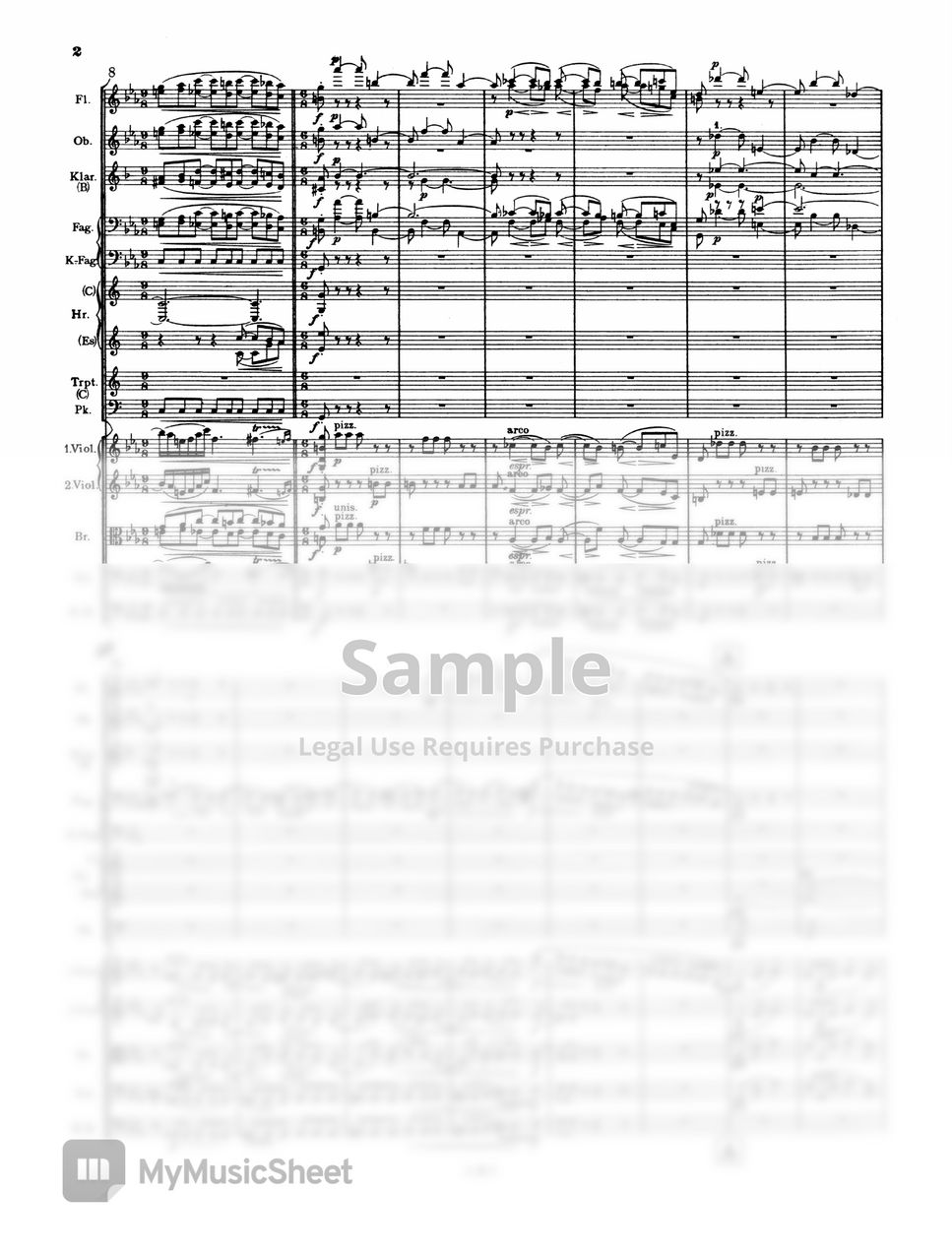 J Brahms Symphony No In C Minor Sheets By Original Score