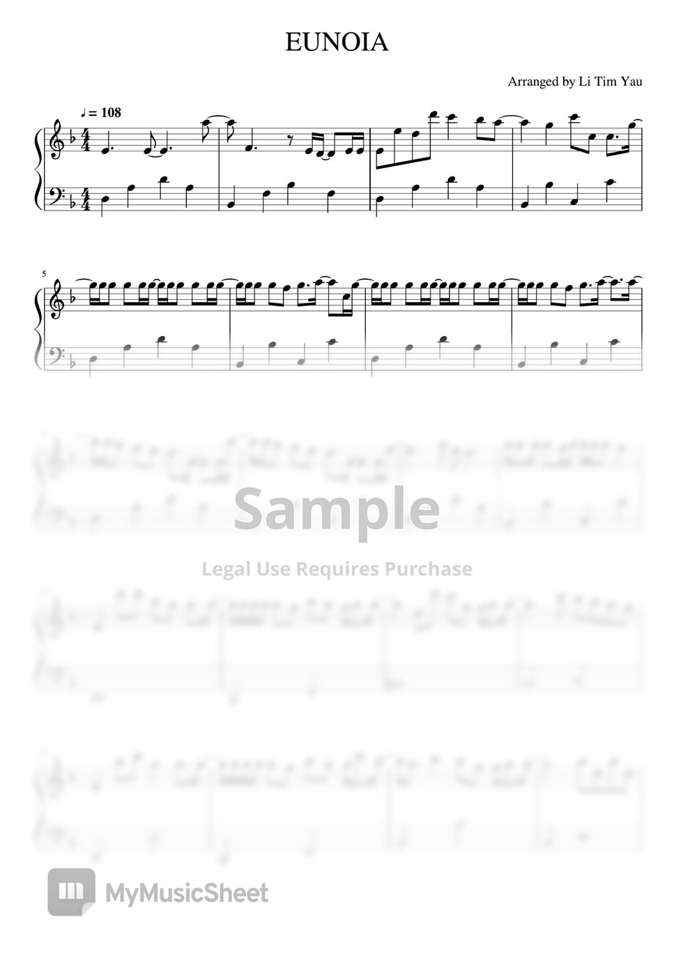 Billlie Eunoia Piano Cover Sheets By Li Tim Yau