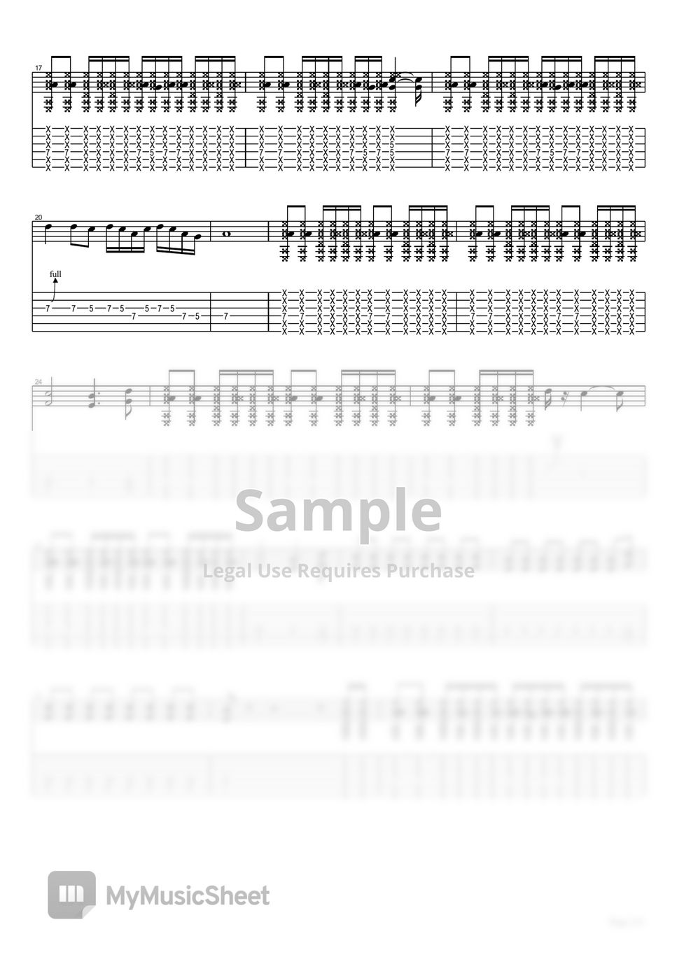 Mr 搖擺 guitar cover Tab 1staff by eric lo