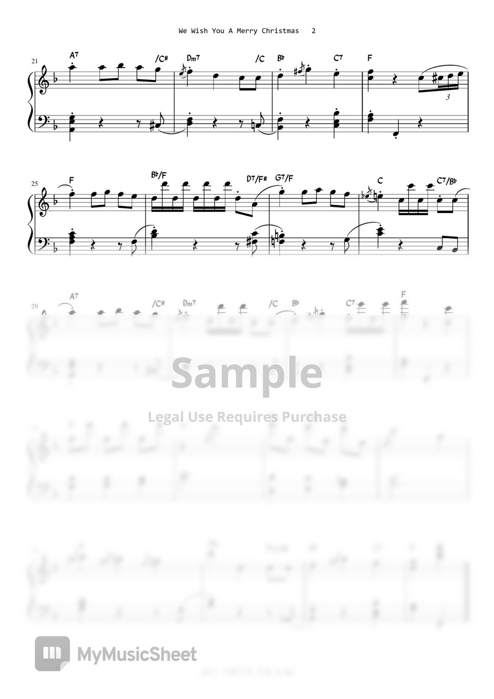 We Wish You A Merry Christmas C F G Key Christmas Carol Sheet