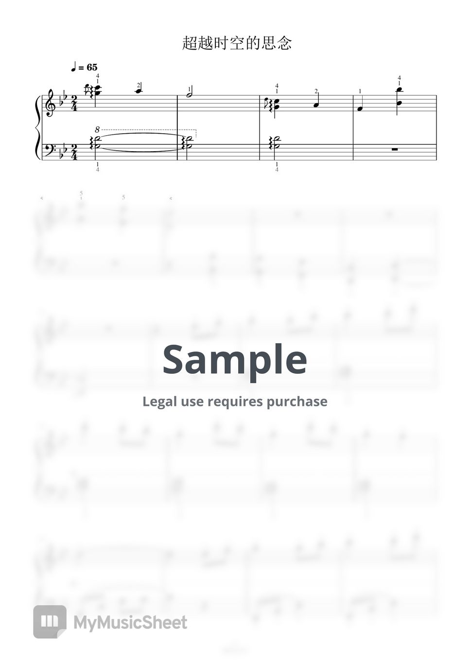 Full Fingering Piano Score Sheets By