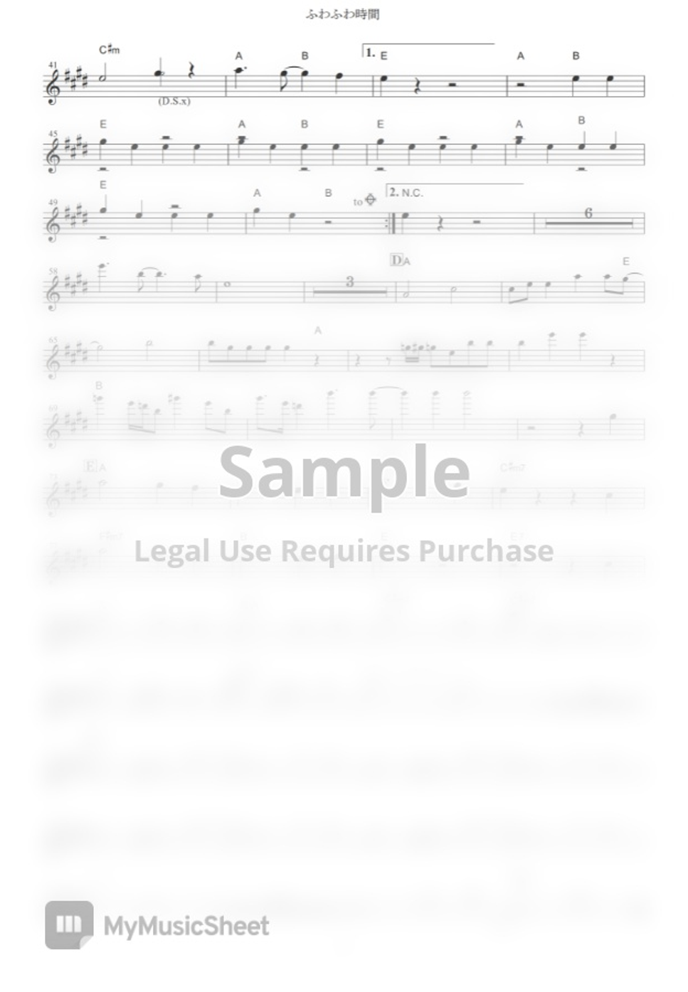 k-on-fuwa-fuwa-time-in-c-sheet