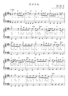 森七菜 スマイル かんたん 歌詞付き ドレミ付き 初心者 By Piano Tokyo楽譜