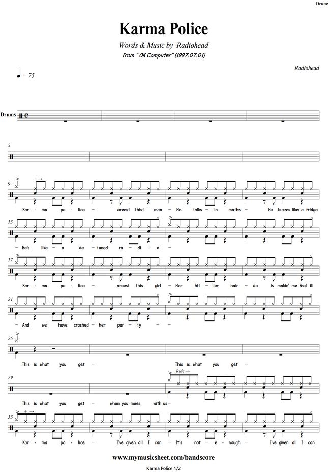 Radiohead karma police. Fake Plastic Trees Radiohead укулеле аккорды.