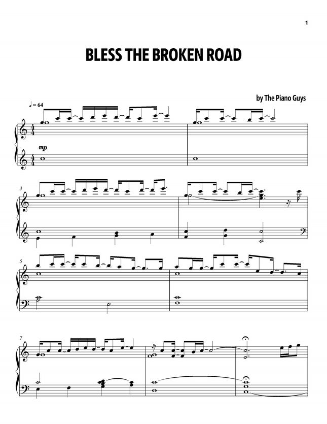 God Bless The Broken Road Piano Guys The Piano Guys - Bless The Broken Road by PyanoMan Sheet Music