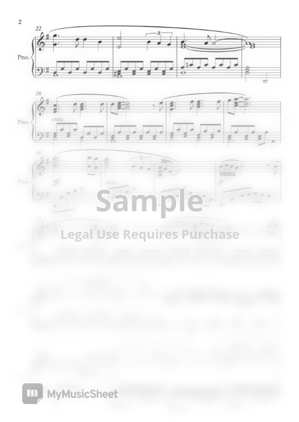 Queen Who Wants To Live Forever (for Piano solo) Hoja