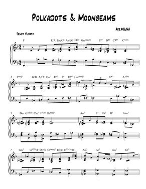 Jimmy Van Heusen Polka Dots Moonbeams Advanced Reharm By Miwha Sheet Music