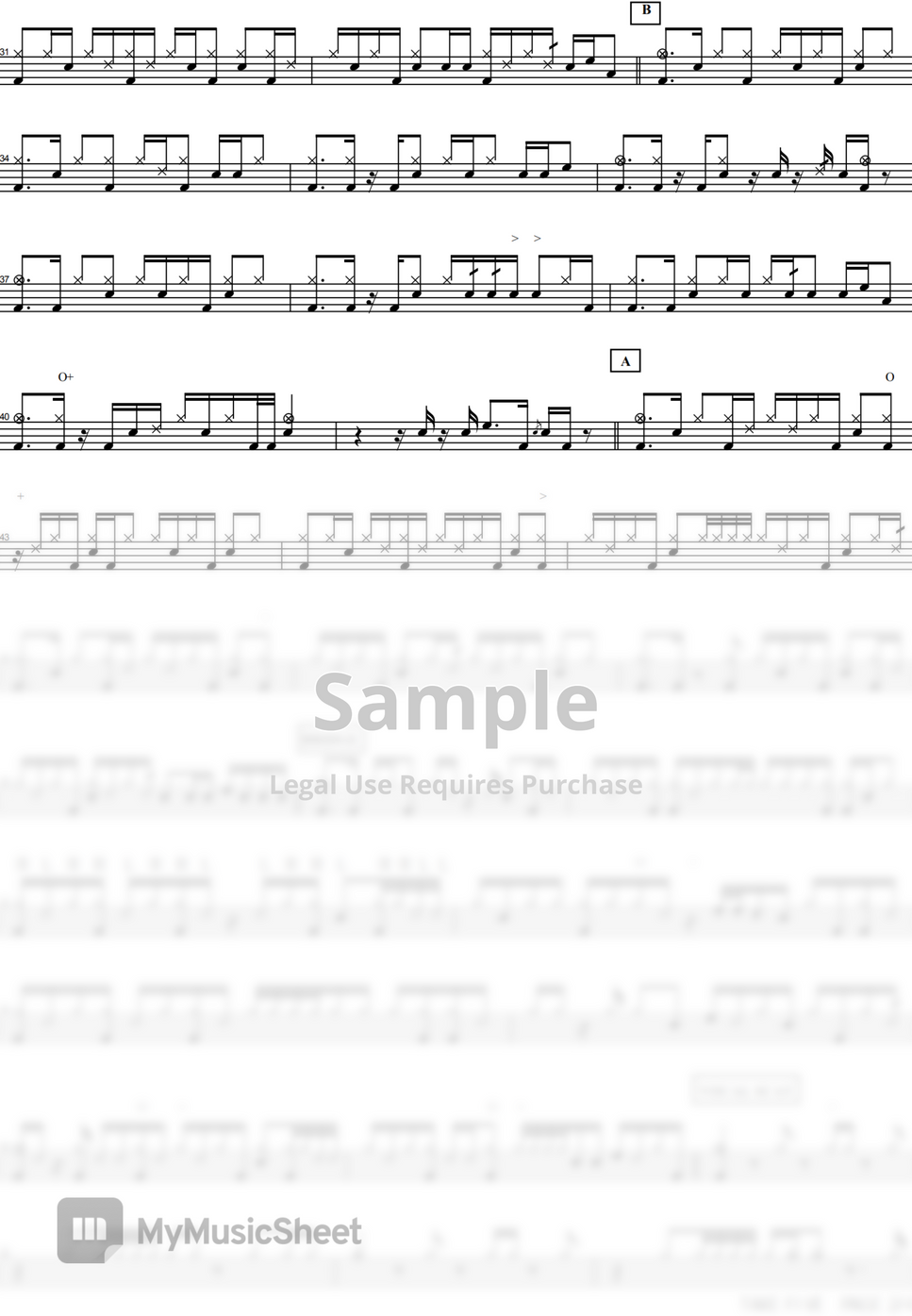 모이다밴드 TAKE 5 Sheet by COPYDRUM