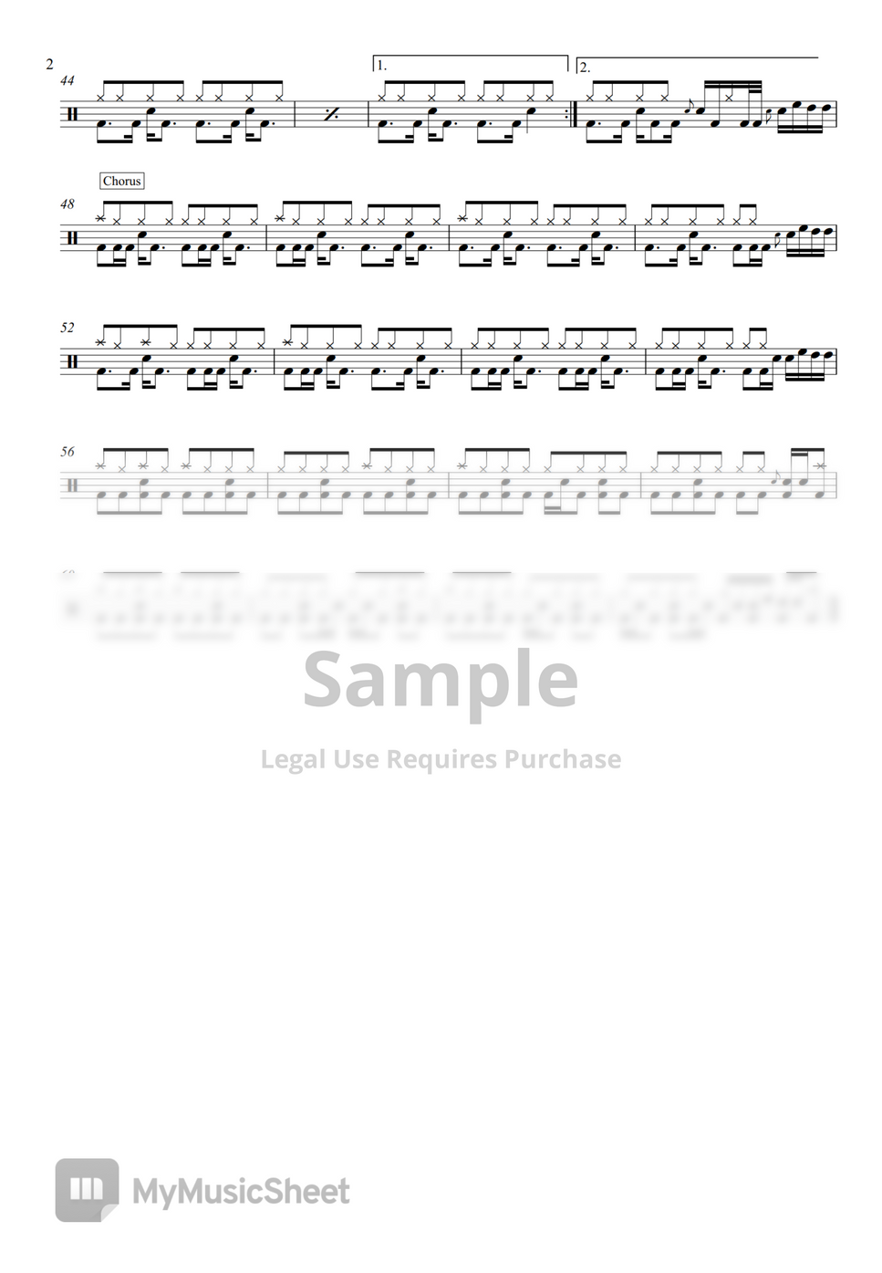 Rammstein Sonne by Drum Transctiption Leo Alvarado Partition musicale