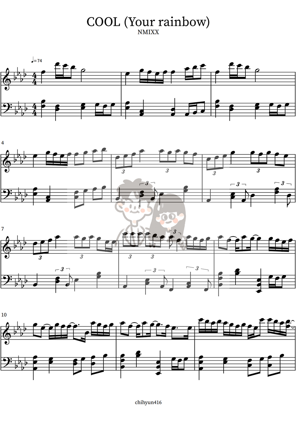 NMIXX - COOL (Your rainbow) Sheet by chihyun416