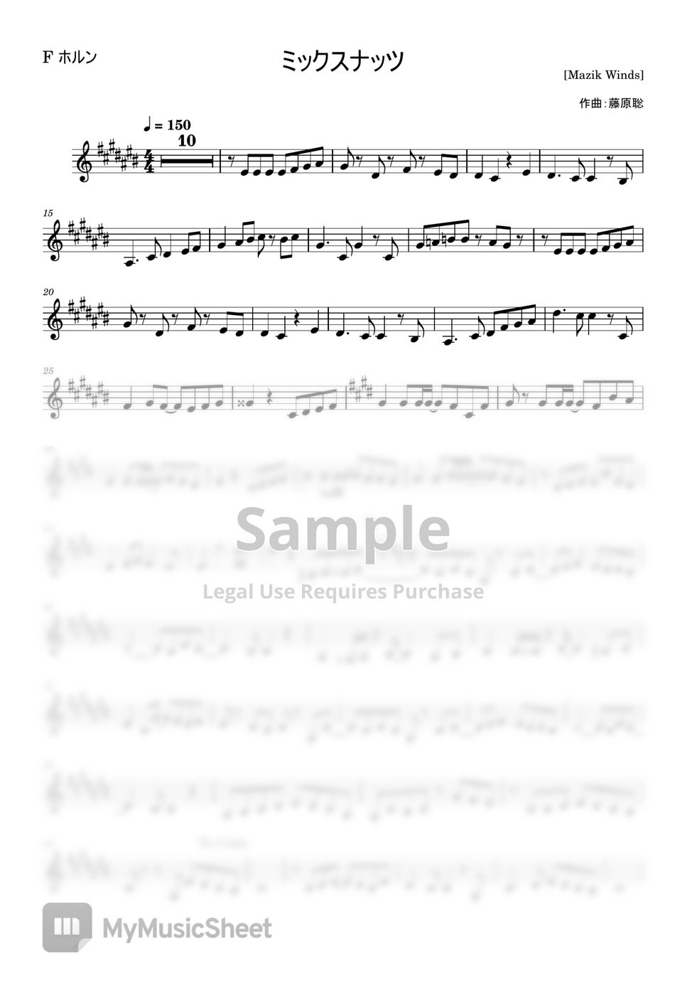 Satoshi Fujiwara Mixed Nuts (Spy x Family) Partitura by Mazik Winds