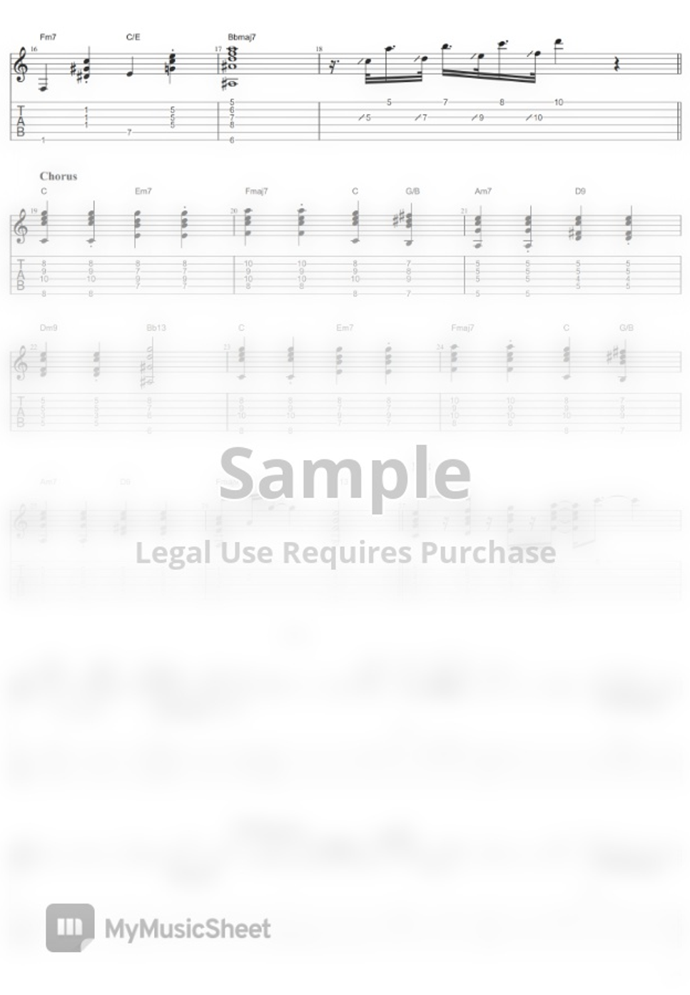 Rubberband 阿波羅 (Guitar Tab, Full Song) by Jackson Cheung 악보