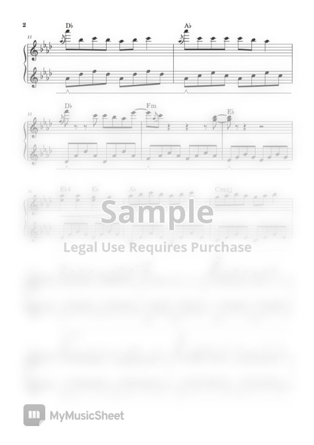 Taylor Swift Enchanted (PIANO SHEET) by John Rod Dondoyano Sheet Music