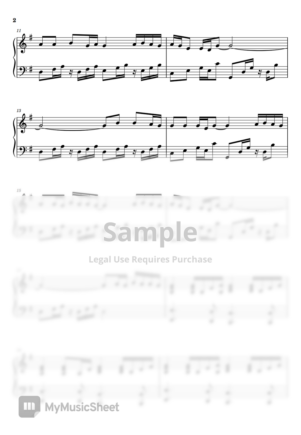 Passenger Let Her Go by Piano Go Life Partitura