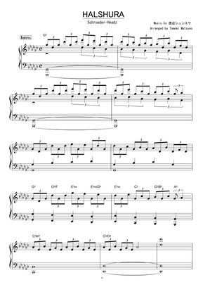 Schroeder Headz Halshura By Piano Score楽譜