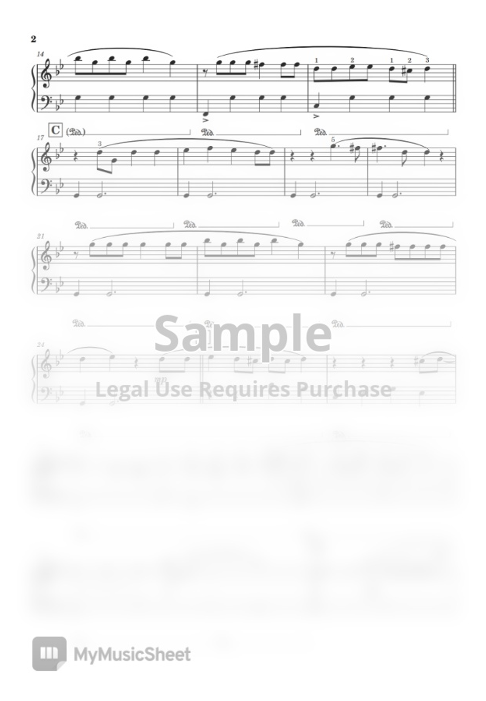 Ado - Tot Musica (UTA from ONE PIECE FILM RED/Easy) Sheet by Saori8Piano