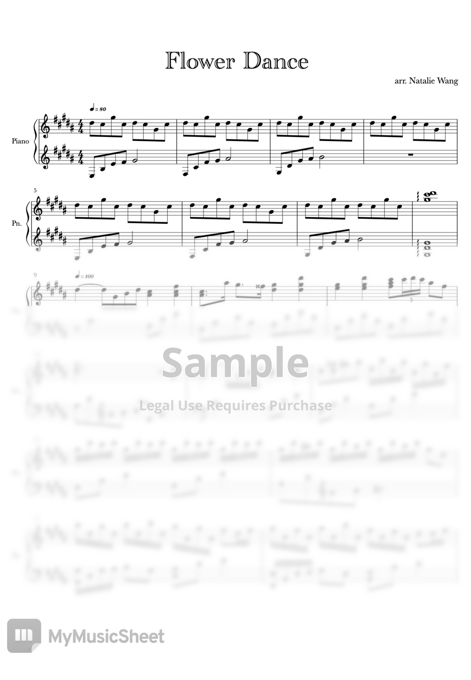 DJ Okawari Flower Dance Sheet by Natalie Wang