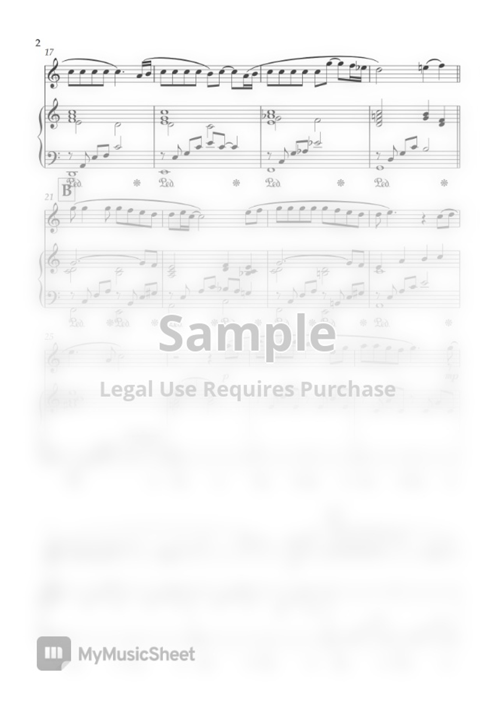 Joe Hisaishi One summer's day for Flute solo and Piano