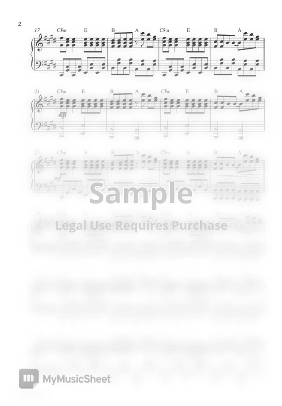 Avicii Levels (Piano Sheet) by Pianella Piano Hoja