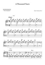 Christina Perri - A Thousand Years (PIANO SHEET) by John Rod Dondoyano
