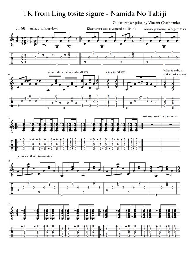 TK from Ling tosite sigure - Namida No Tabiji by Vincent Charbonnier