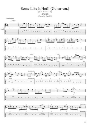 Spyair Some Like It Hot サムライハート Guitar Ver By Geeon Sheet Music Spyair Some Like It Hot サムライハート Guitar Ver By Geeon Sheet Music