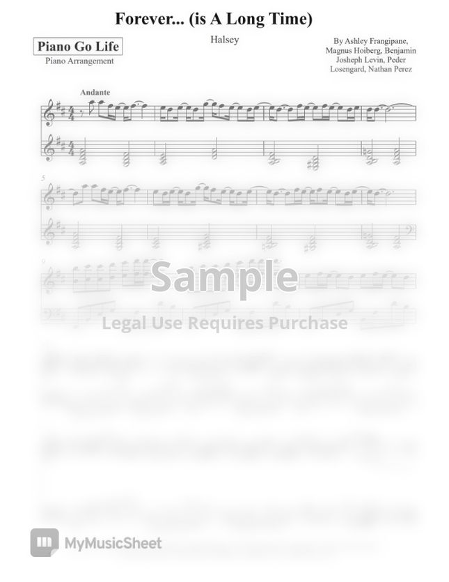 Halsey Forever... (is A Long Time) by Piano Go Life Sheet Music