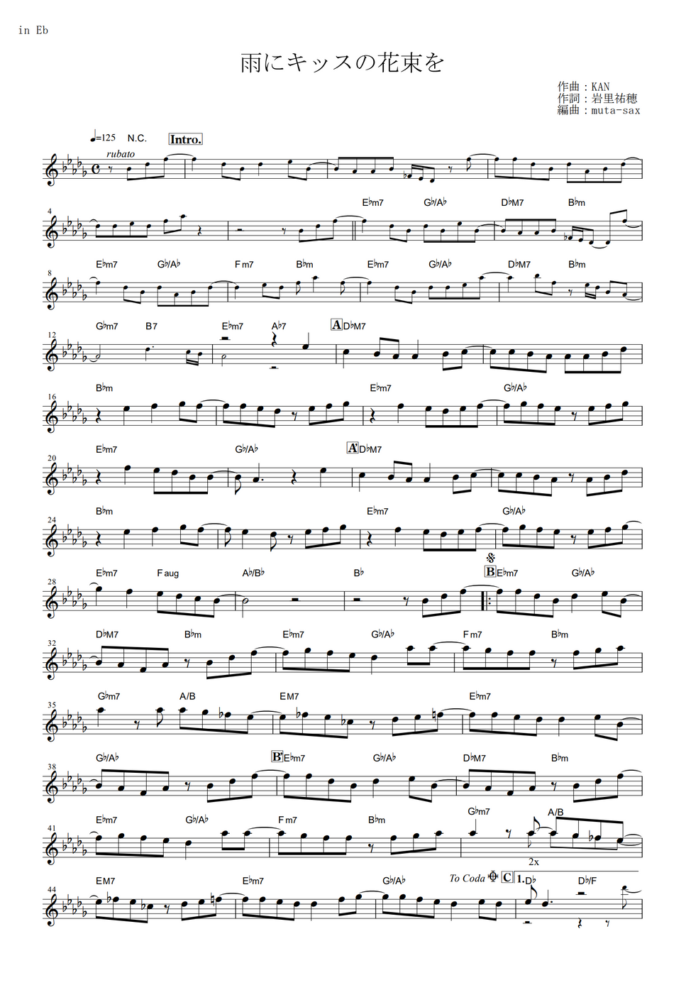  yawara in eb by muta sax 