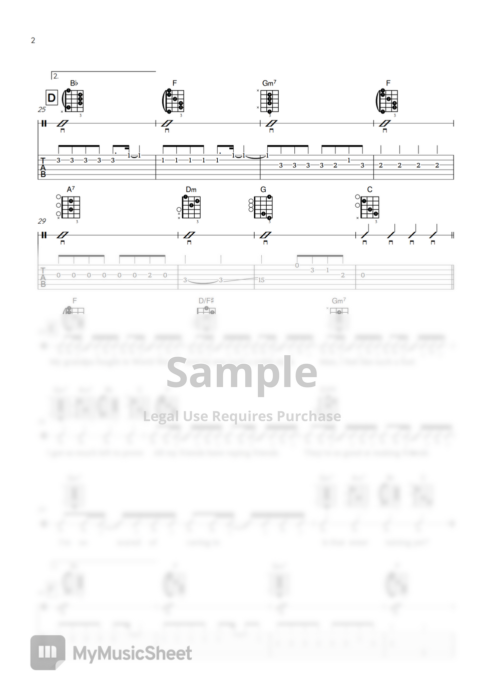 AJR - World's Smallest Violin (Guitar TAB) by 서동욱 Sheet - How To Play Worlds Smallest Violin On Guitar