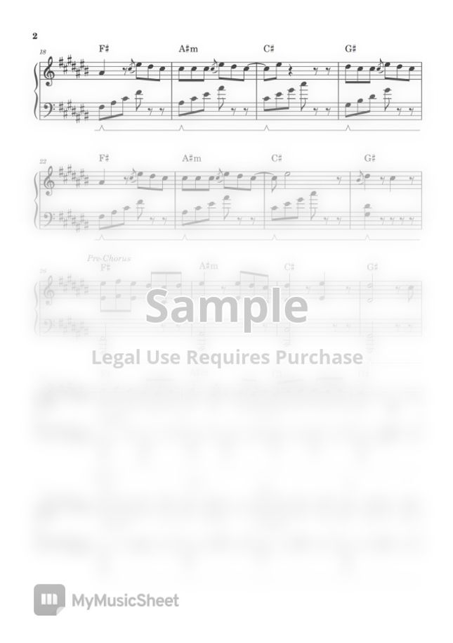 Ruth B. - Dandelions (PIANO SHEET) by John Rod Dondoyano