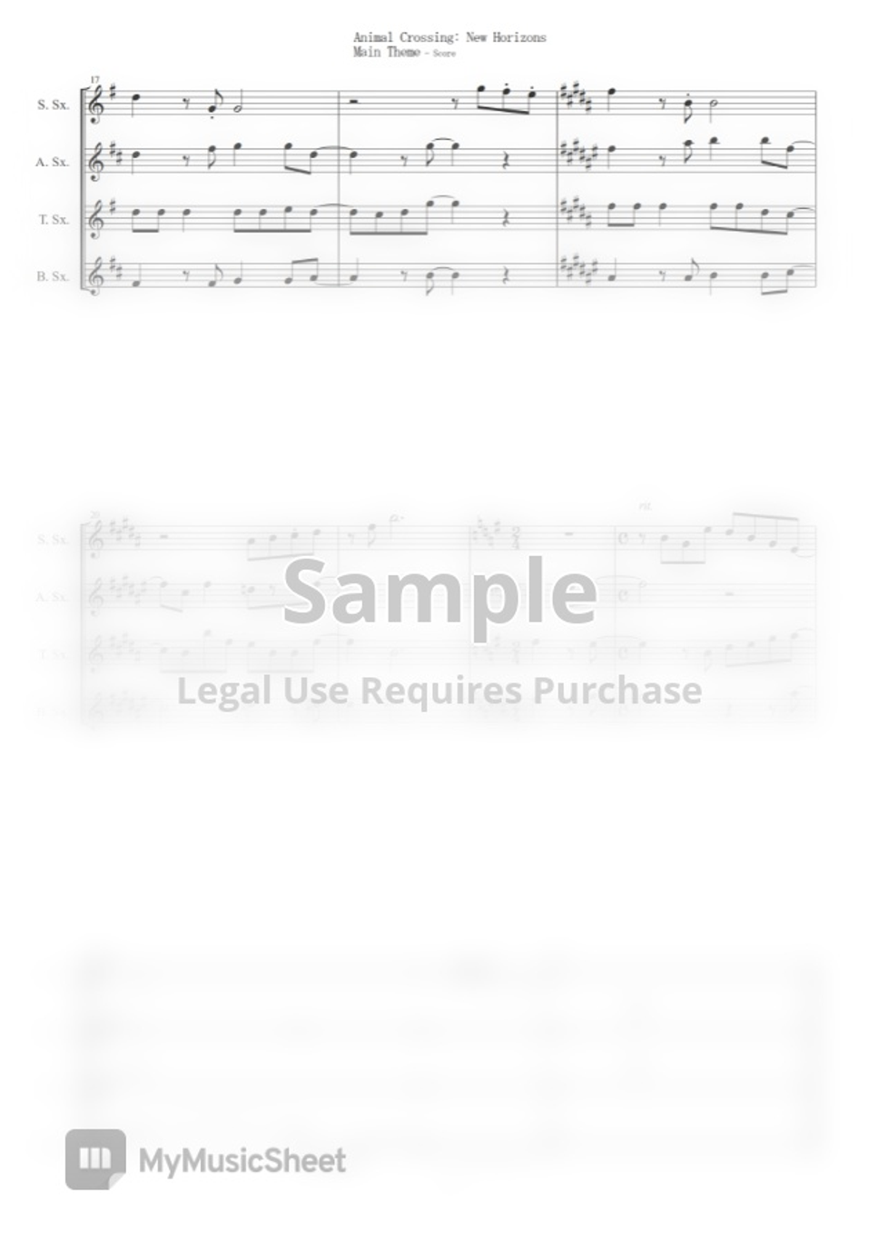 animal-crossing-new-horizons-main-theme-sax-quartet-lembar-musik