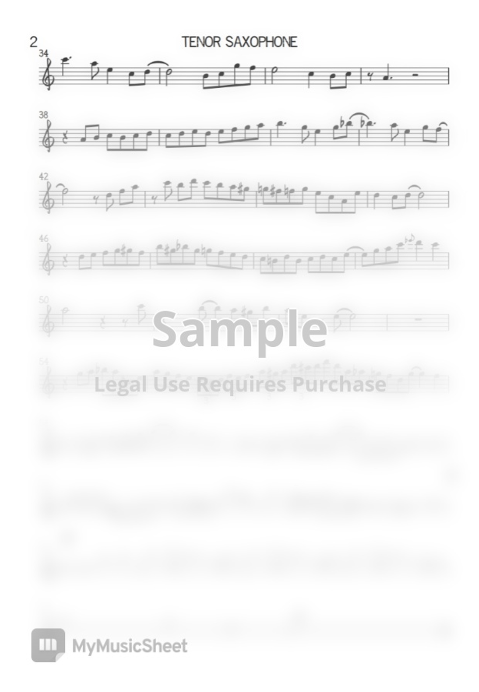 Luiz Bonfa Black Orpheus Bb Tenor Saxophone Sheet