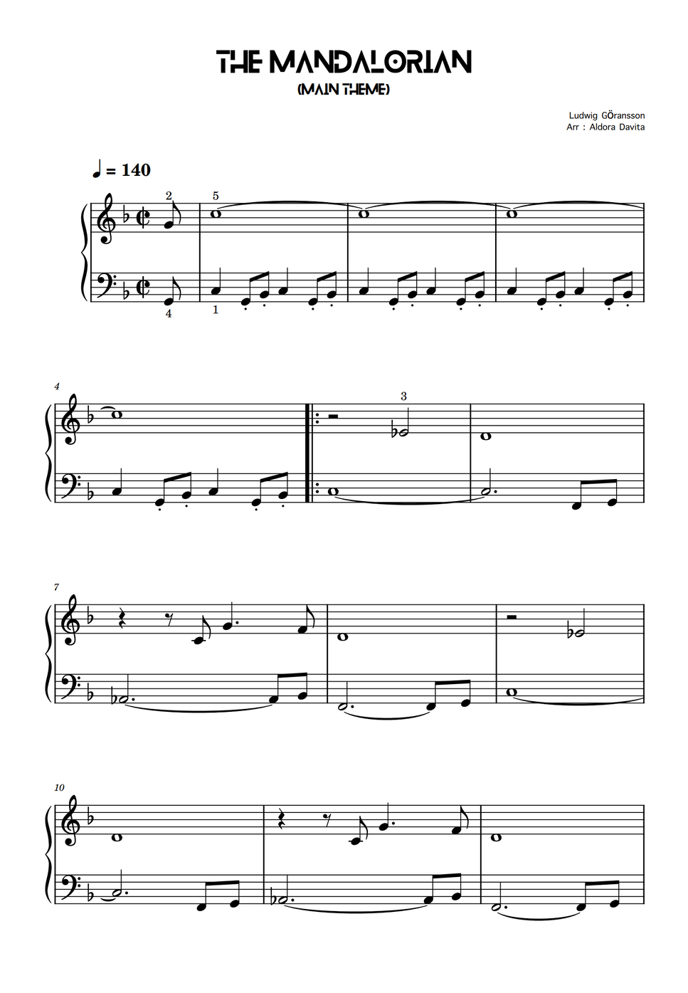 Star wars the mandalorian the mandalorian main theme beginner by