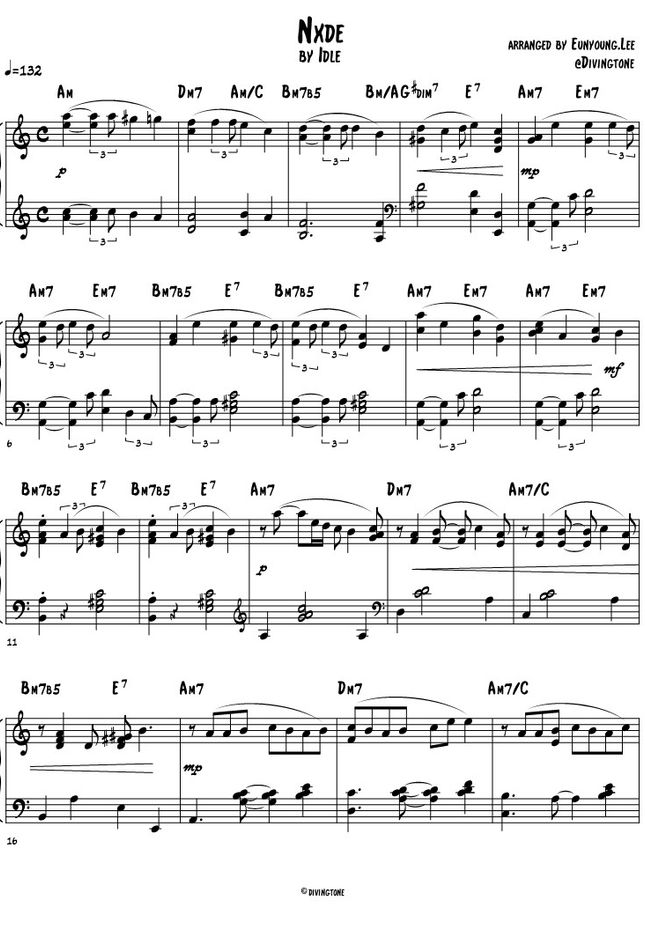 Divingtone Sheet Music
