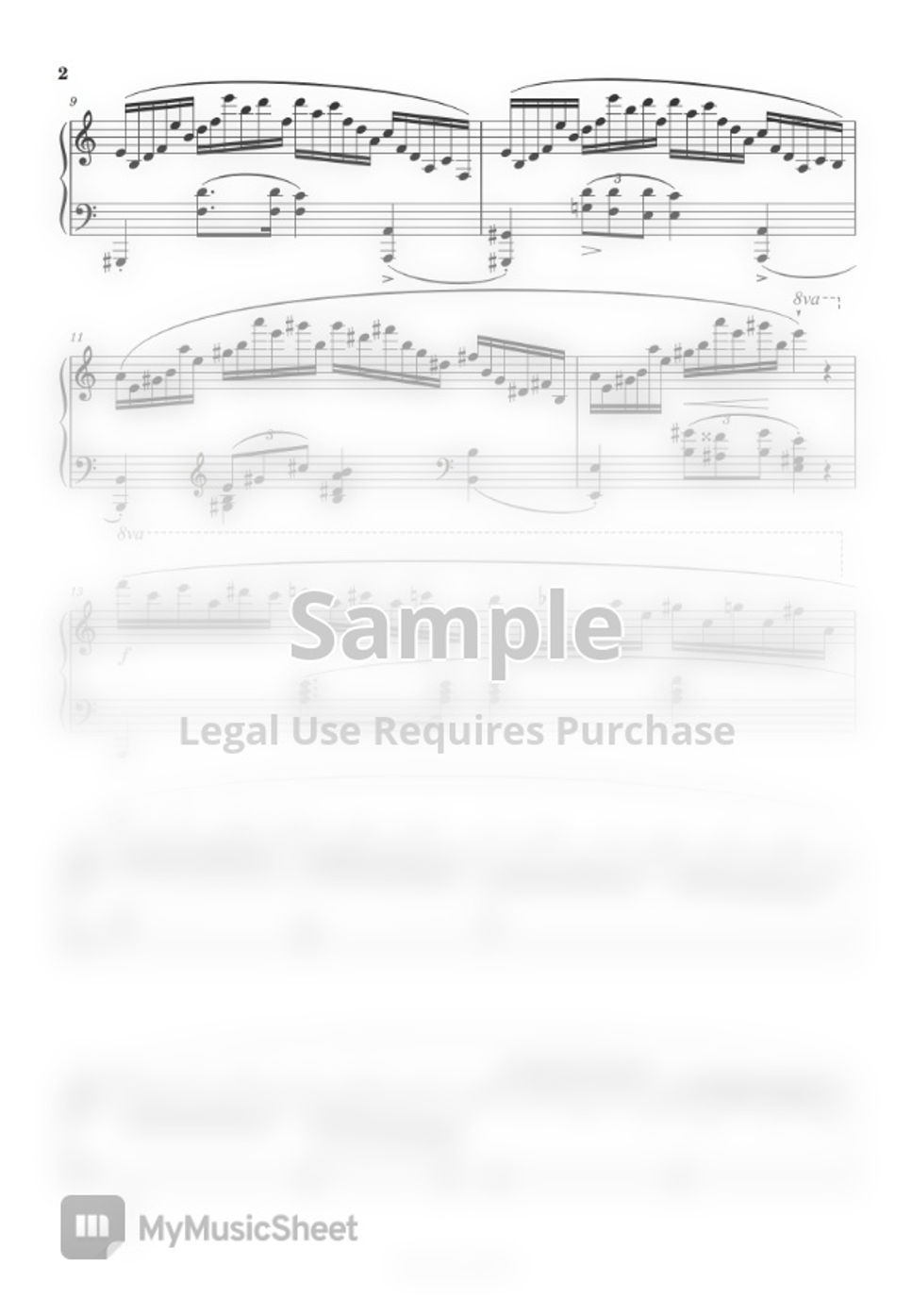 Chopin Etude Op. 25 No. 11 A Minor(Winter Wind) by Piano Suit Sheet