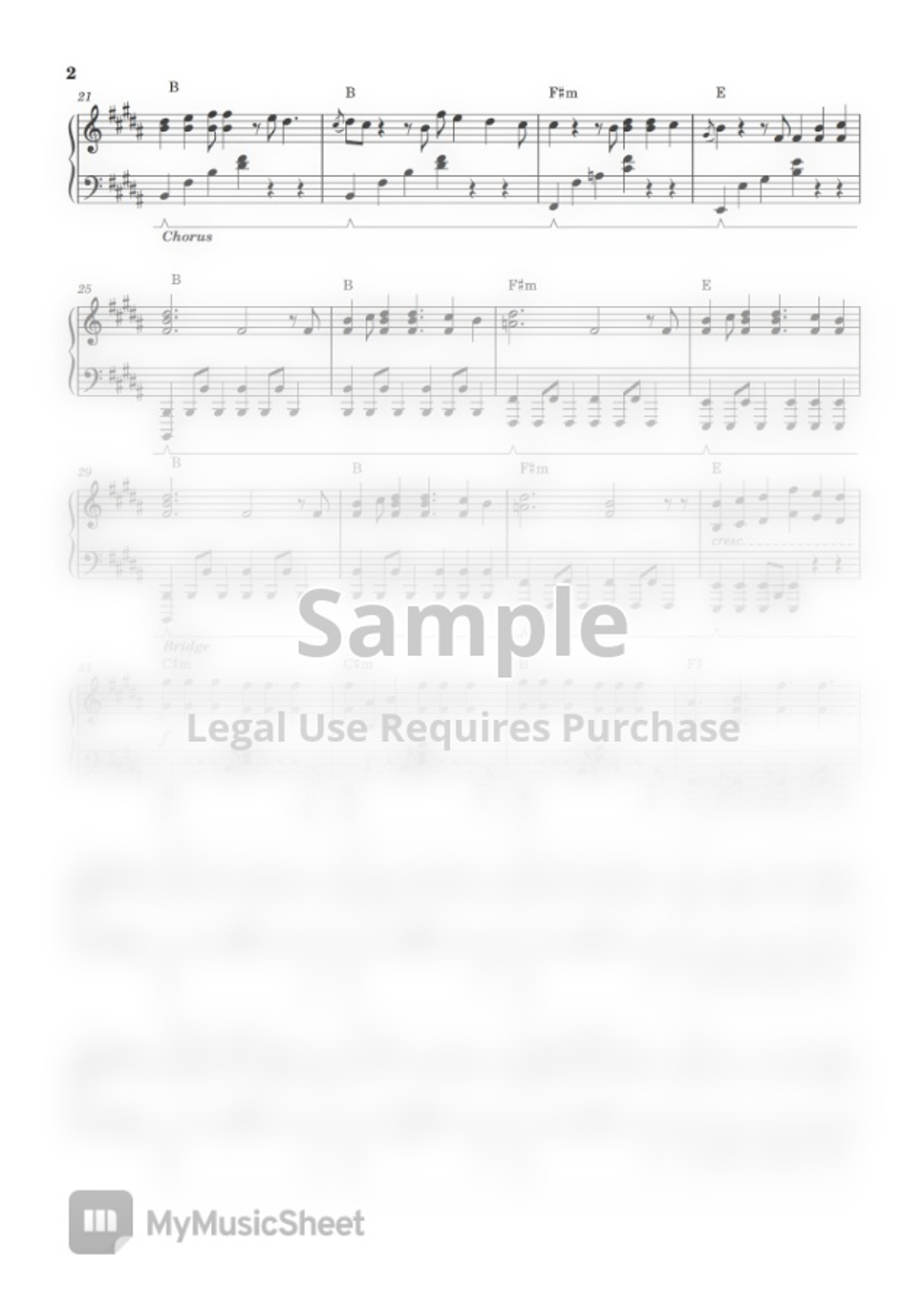 Paramore The Only Exception (PIANO SHEET) by John Rod Dondoyano Sheet