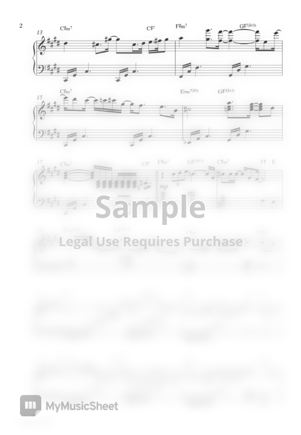 Bts jungkook still with you piano sheet by pianella piano blad