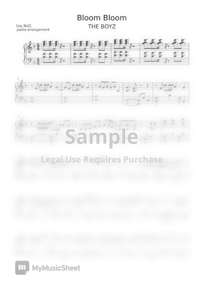 THE BOYZ bloom bloom by oa_9o2 Sheet Music