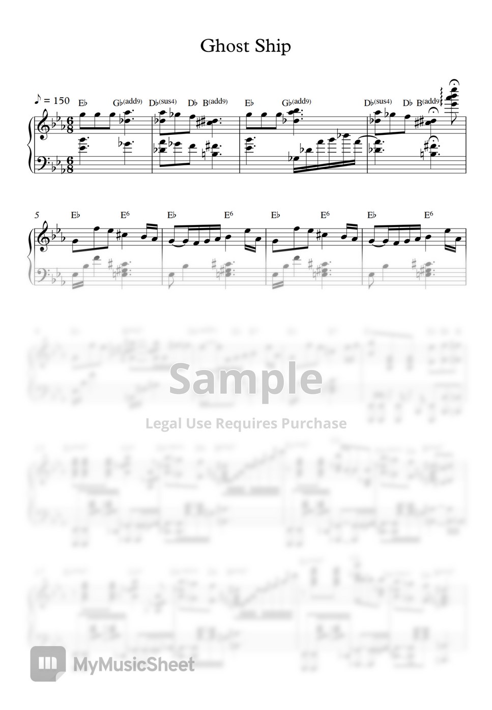 Dflat Magic Island (Ghost Ship) Sheet