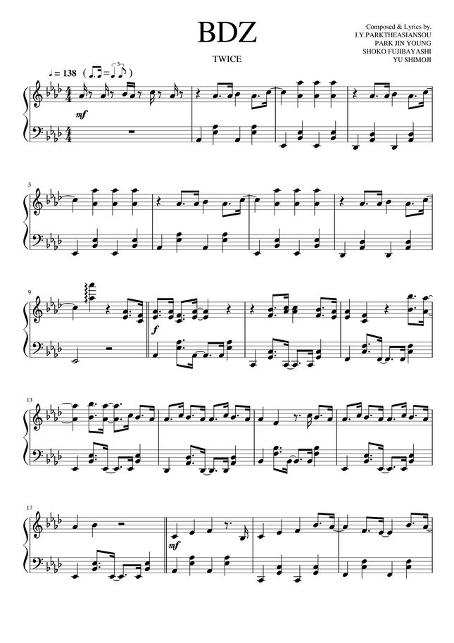 Twice z By ちゃんrina Sheet Music