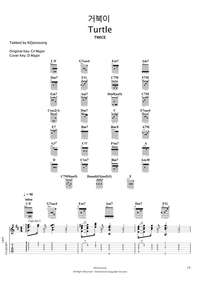 Twice Turtle Normal 9 10 By Nzjonosong Sheet Music
