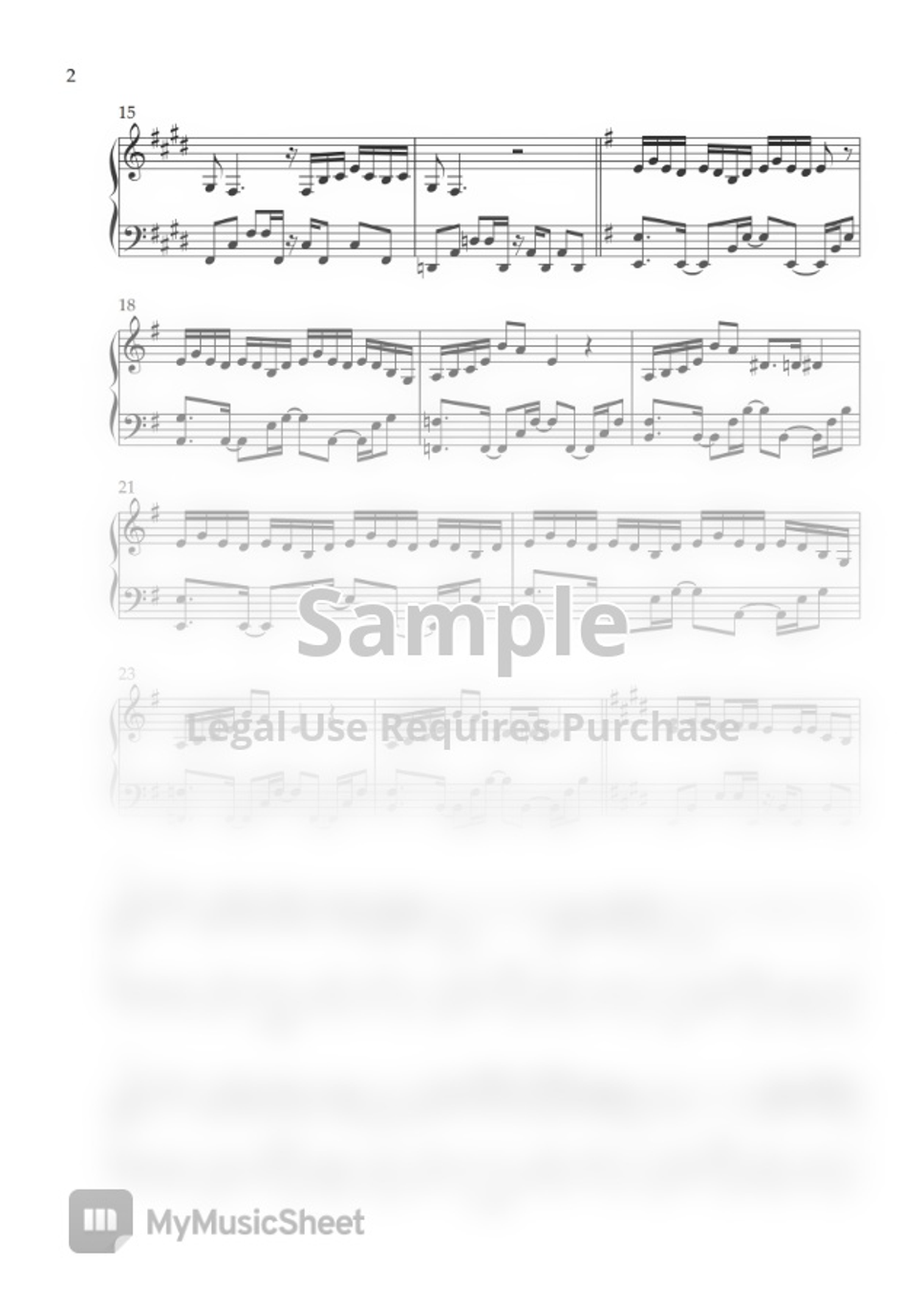 Fujii Kaze Shinunoga Ewa by tai's piano room Sheet