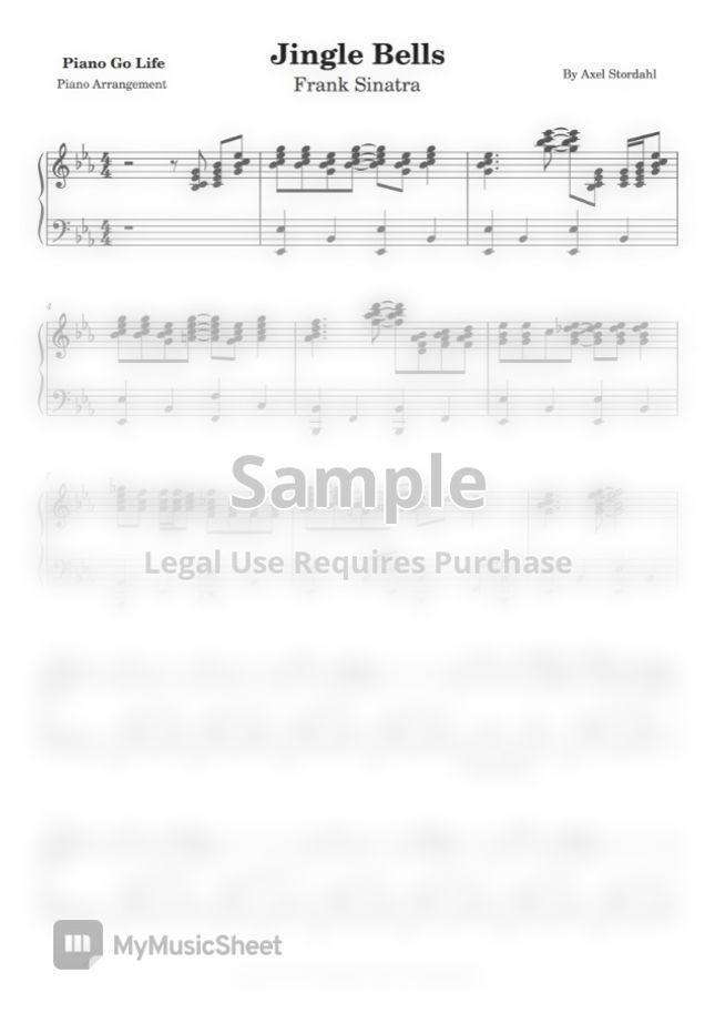 Frank Sinatra Jingle Bells by Piano Go Life Sheet Music