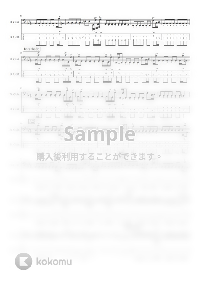 Suchmos Ymm ベース Tab By Taruo S Bass Score タブ 五線譜 楽譜