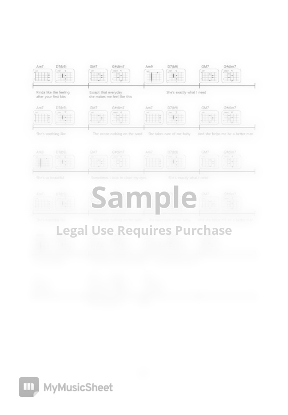 Jeremy Passion Lemonade 코드 악보 TAB