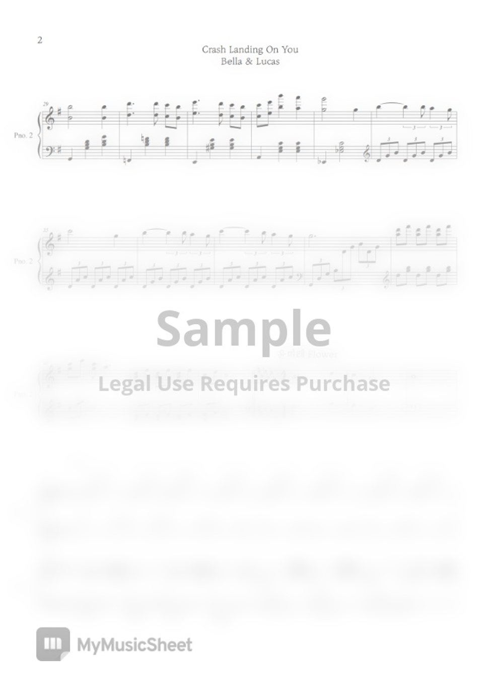 Crash Landing On You OST Medley by BELLA&LUCAS Sheet