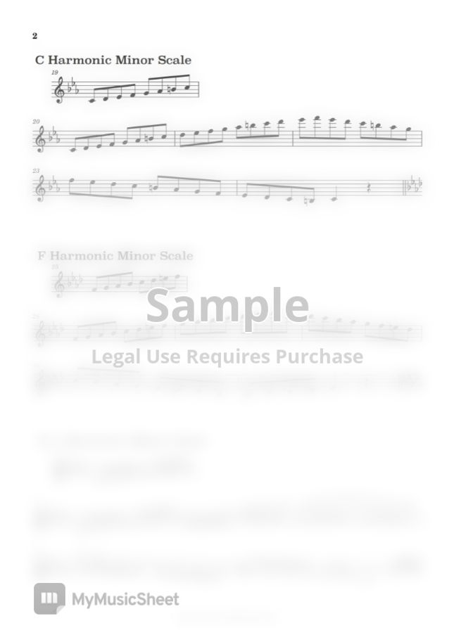 syzkah - Basic practice of Harmonic Minor scale【Alto/Tenor】 (sax/harmonicminorscale)